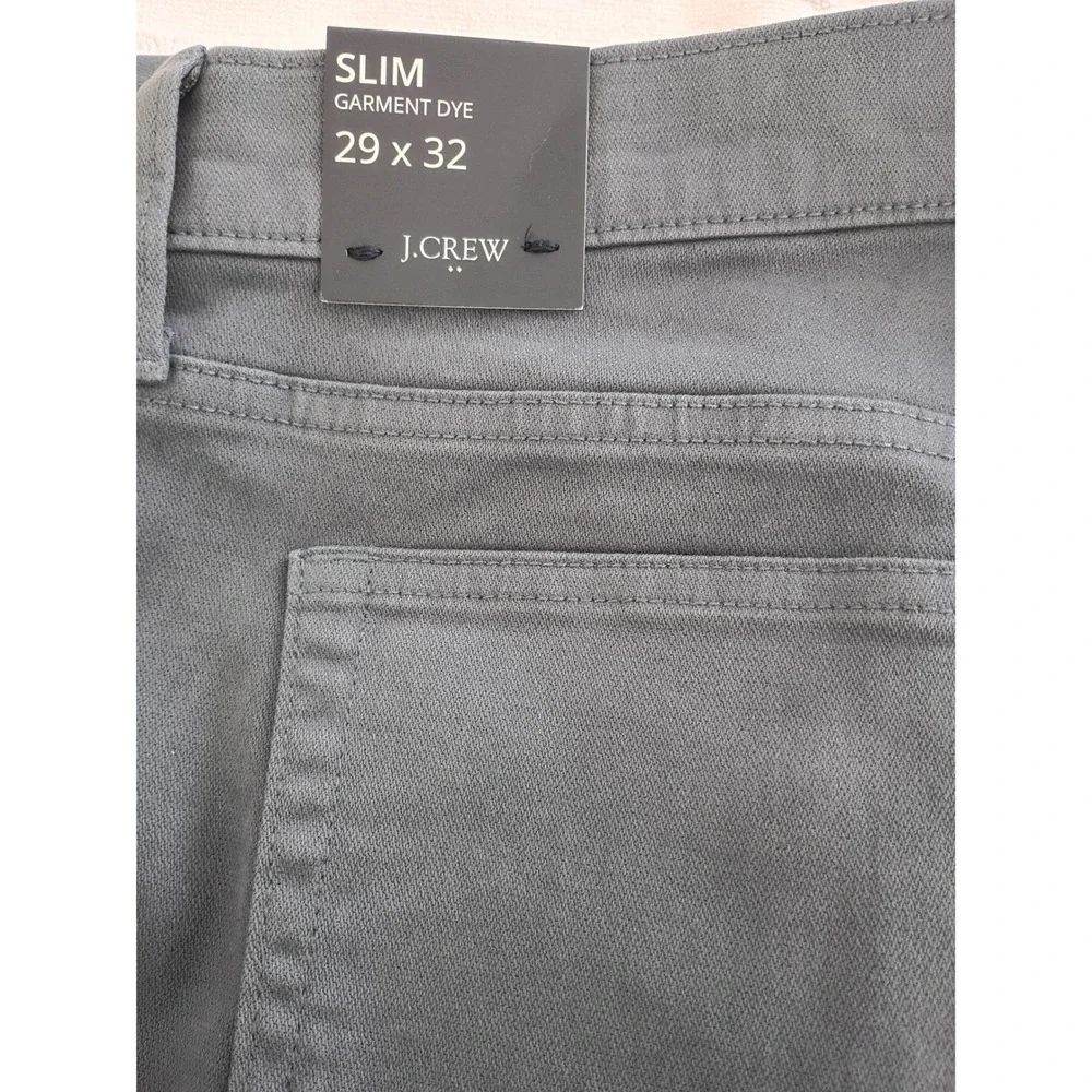 J Crew Slim Garment Dyed Chinos Pants Mens‎ 29x32 Gray Flex Slim Fit; RET $138